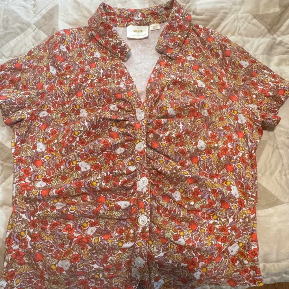 Anthropologie Maeve Multicolor Patterned Top